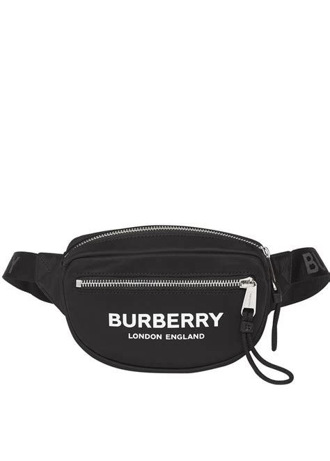 Burberry Logo Print Nylon Cannon Bum Bag Small Grey 